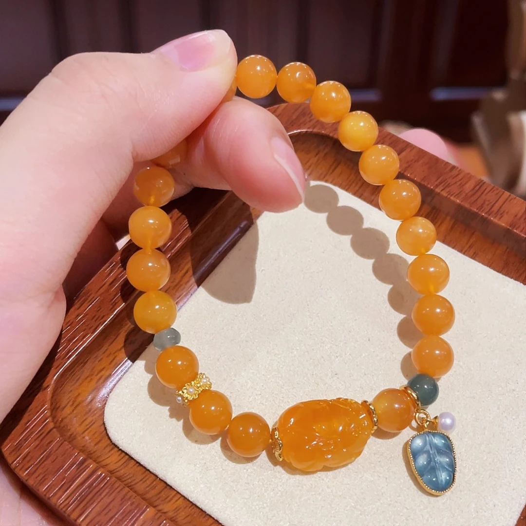 蜜蜡手链未镶嵌手串