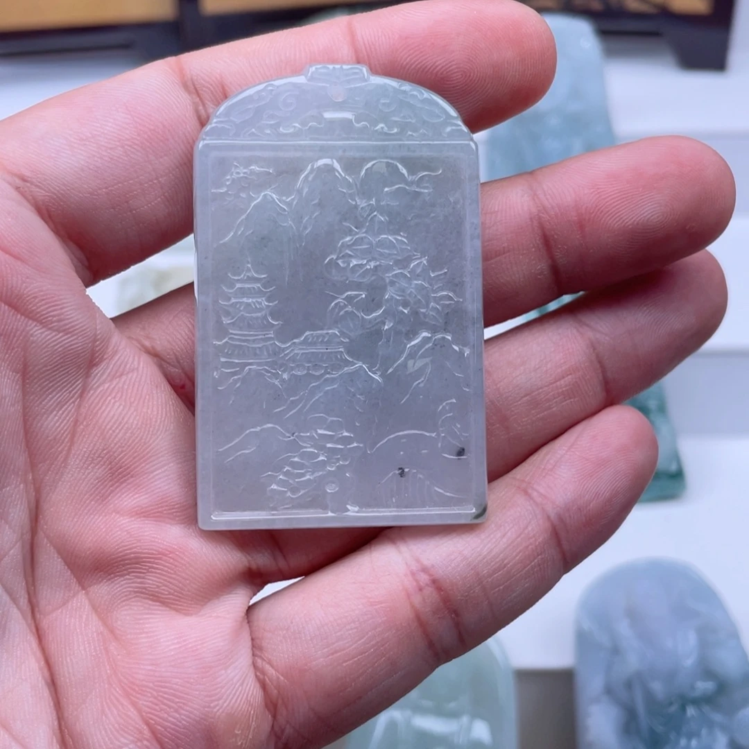 颈饰未镶嵌翡翠多样性发其一天然A货翡翠0027