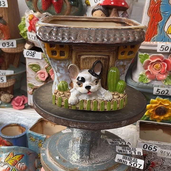 粗陶材质多肉花盆