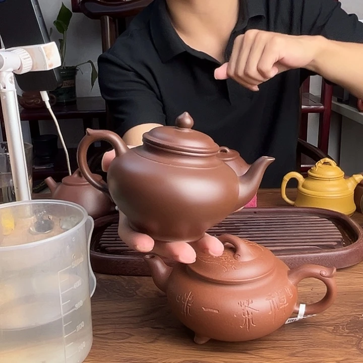茶壶紫砂全手工 笑婴 紫泥 紫砂壶