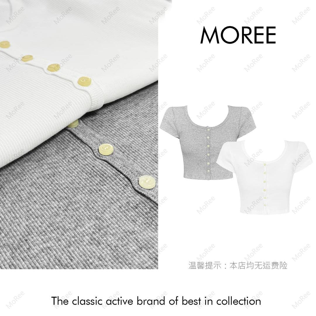 【MOREE】L`amour小众设计感短款T恤上衣-1395