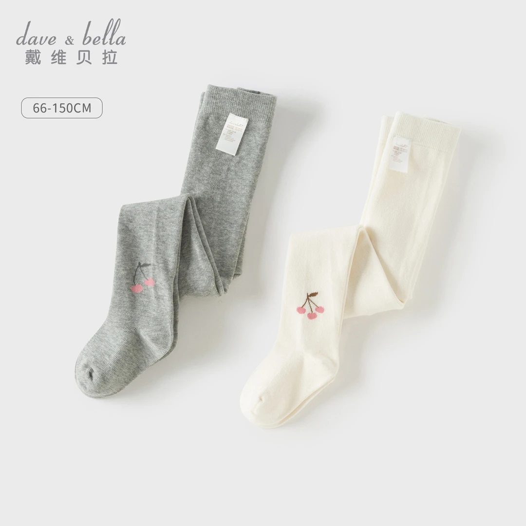 【开播浮力】戴维贝拉秋款女童加厚连裤袜DB3253118