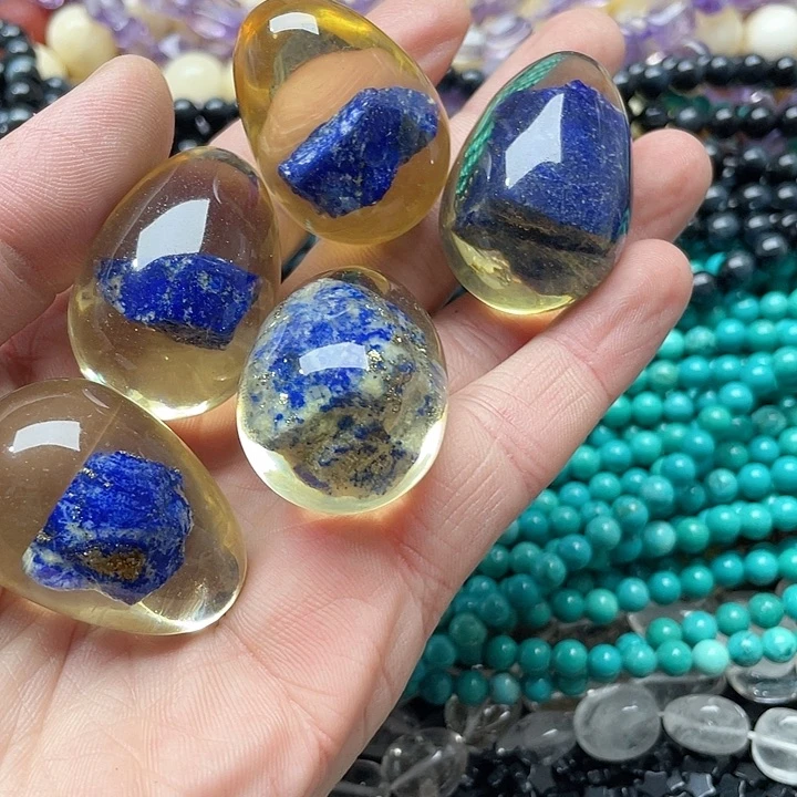 玛瑙/玉髓珠宝半成品未镶嵌一个青金石原石