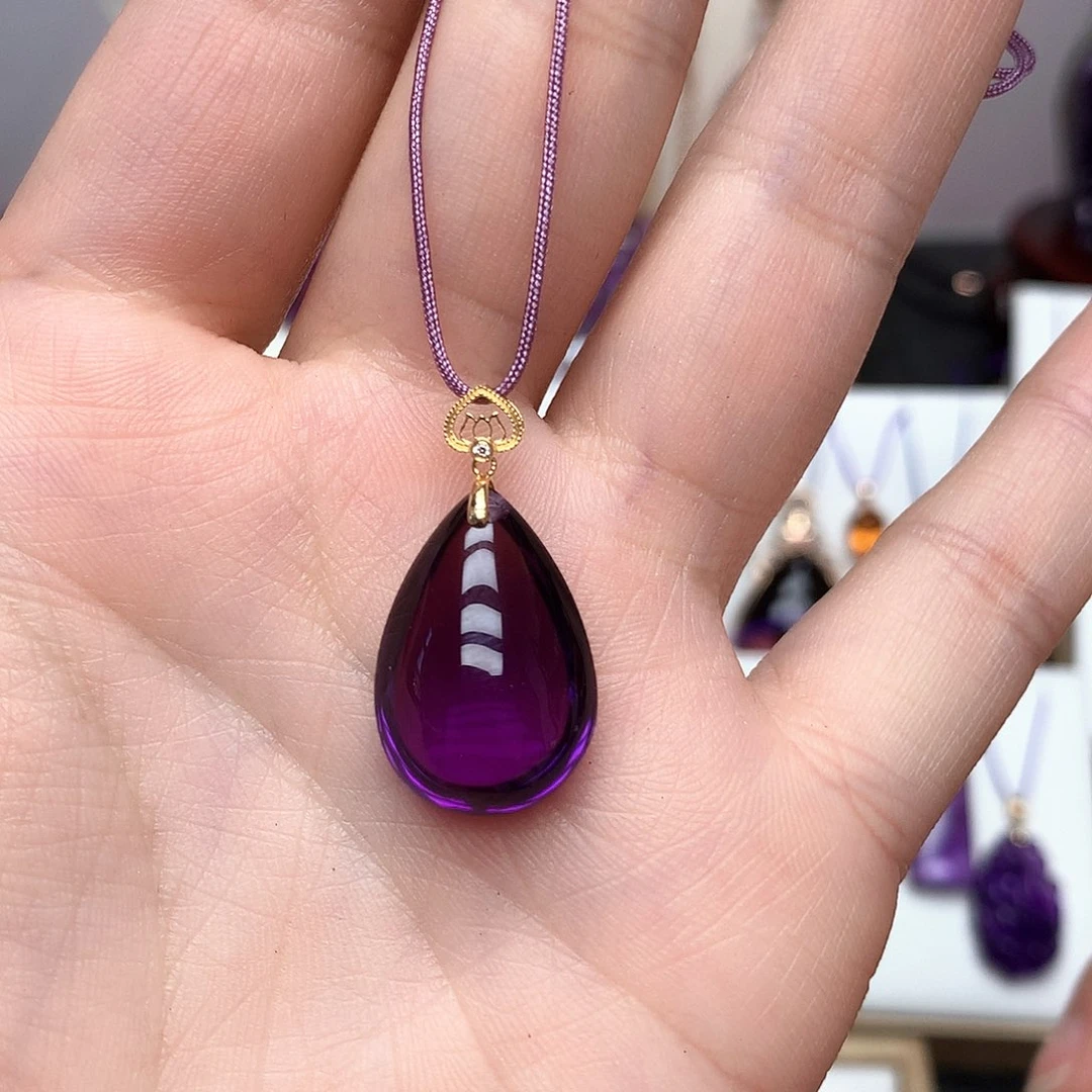 18K金镶嵌吊坠(赠链)紫晶