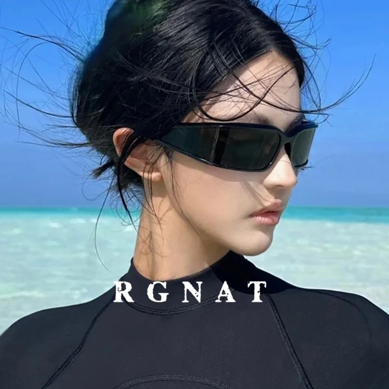 RGNAT高级感墨镜个性发箍窄框眼镜防紫外线太阳镜方圆脸海边旅游