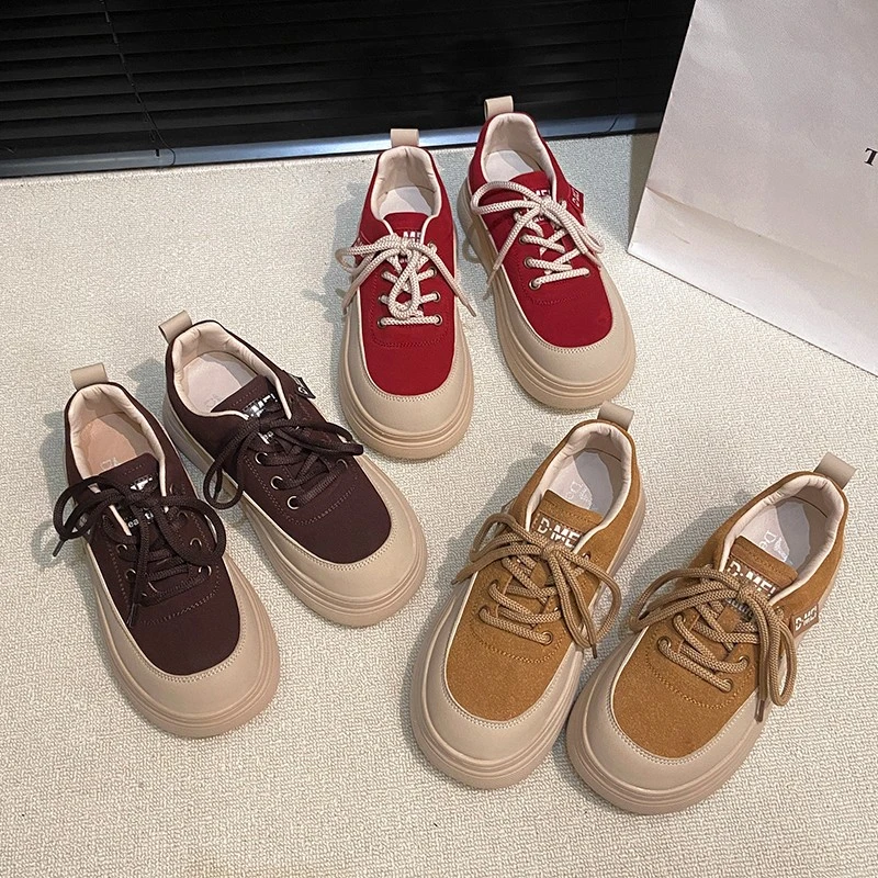 2025秋冬季新款时尚运动休闲鞋百搭女鞋乐福鞋厚底软底单鞋德训鞋