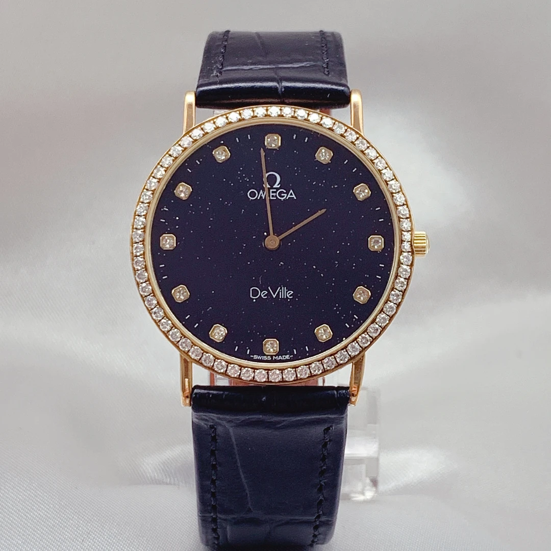 95新 Omega/欧米茄 碟飞系列/蓝盘/两针/后钻/石英32.5mm