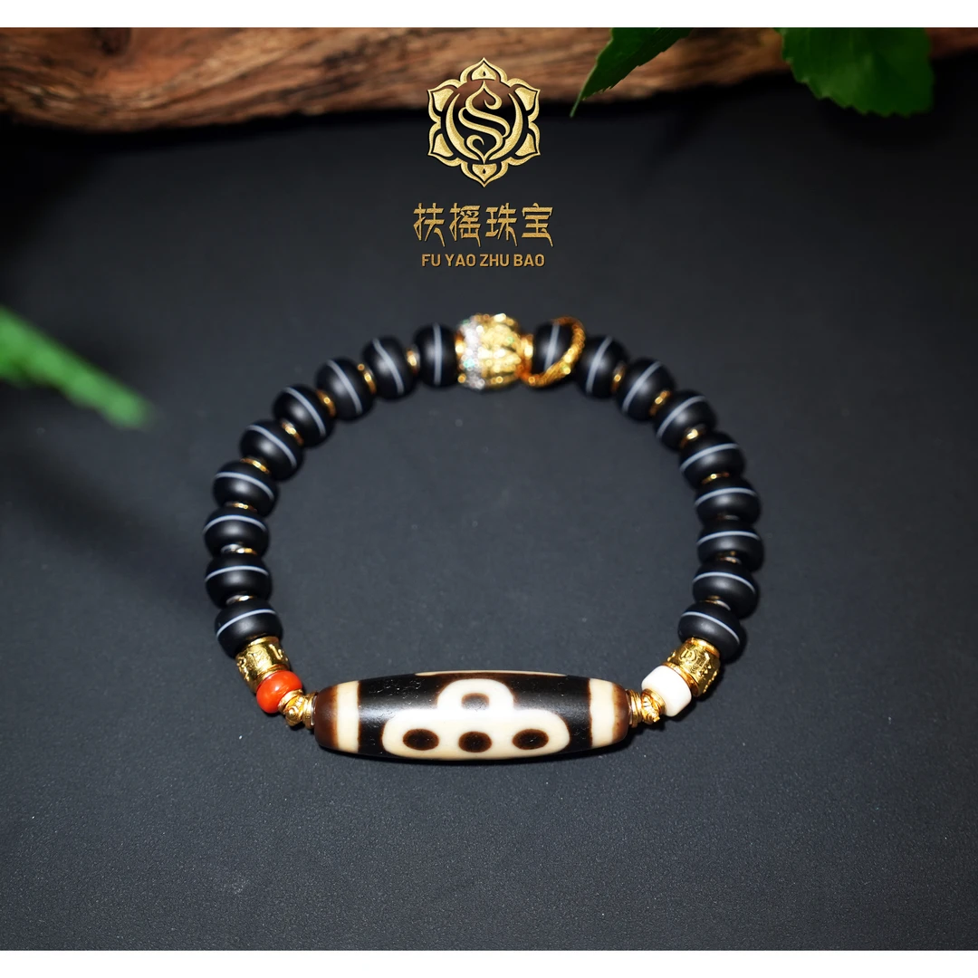 扶摇臻选|上肯五闪一线玛瑙许愿款手串1828