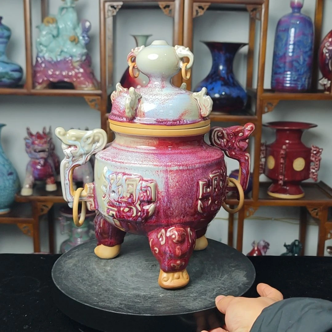 摆件钧瓷摆件神后镇钧瓷