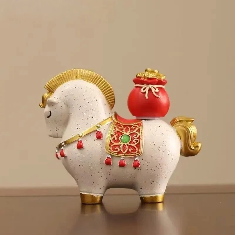 马上有福国潮马礼品装饰马年吉祥物生肖马年会伴手礼创意礼物摆件