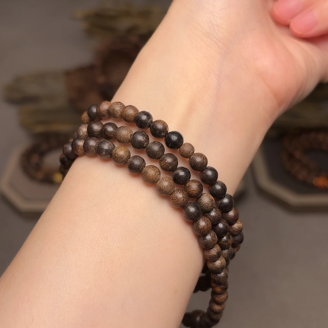 沉香手串越南芽庄白棋楠帝王瘤疤0.5×108