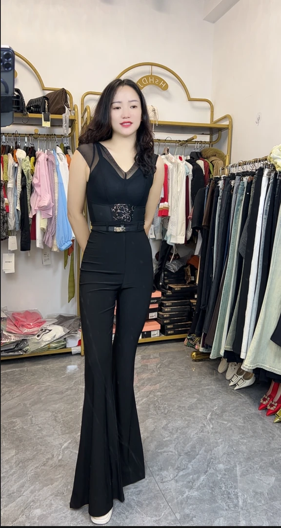 面膜喇叭裤修身气质款0701