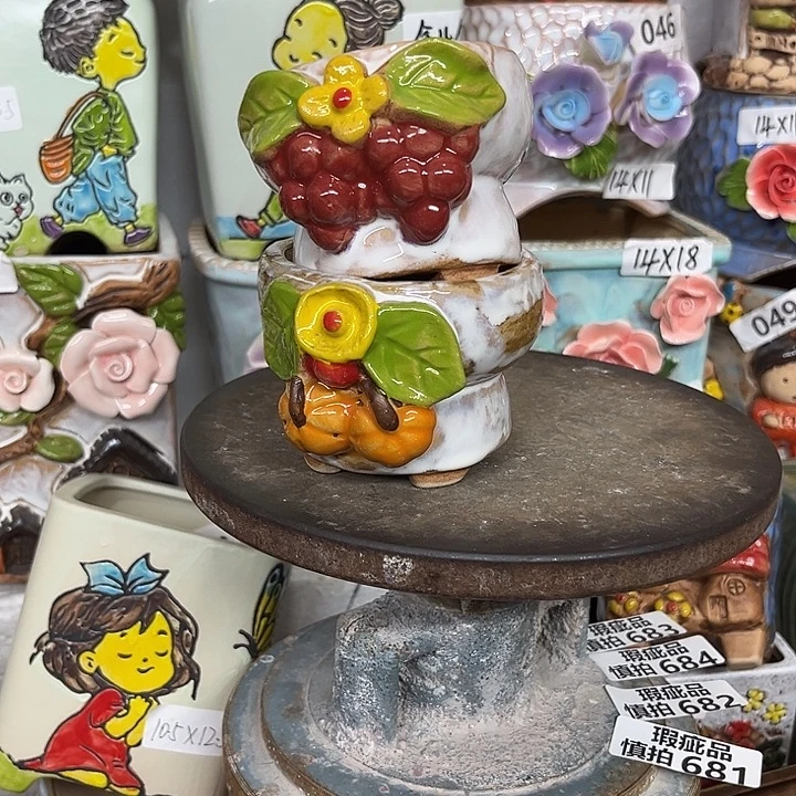 紫砂花盆粗陶材质多肉花盆