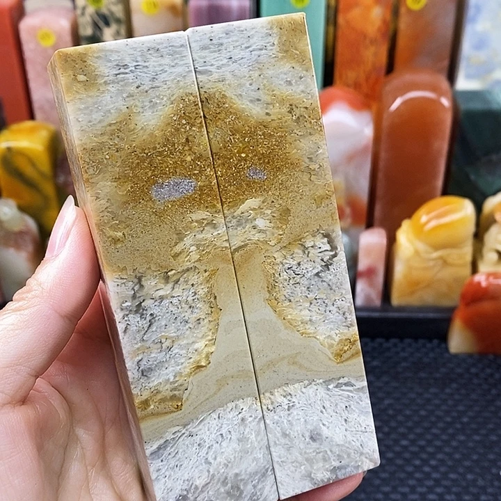 印石青田石昌化三彩