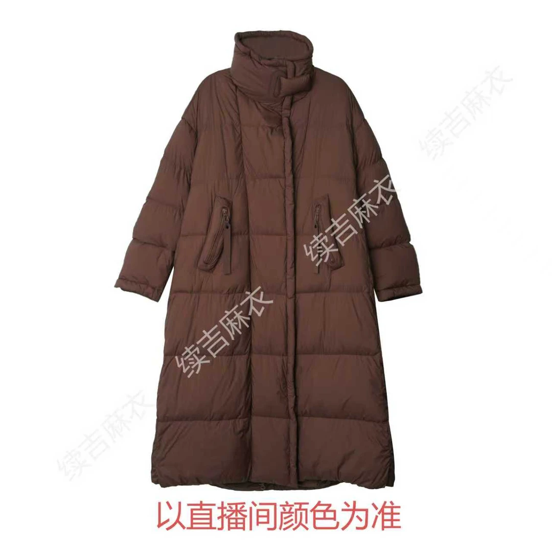 冬-续吉麻衣25-2114百搭宽松纯色休闲长袖设计感羽绒服