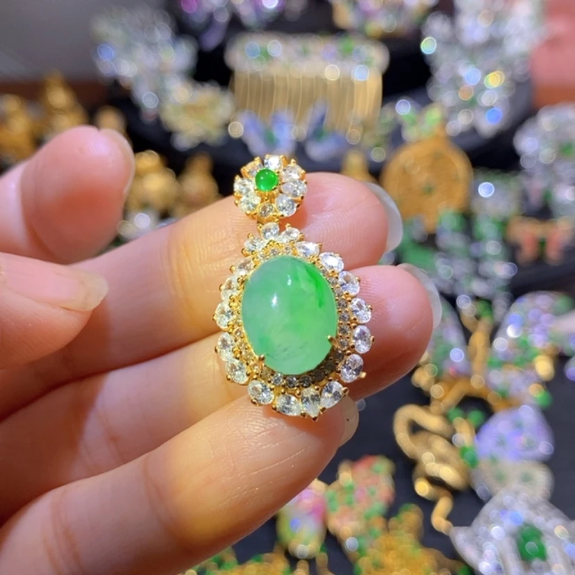 【闪购商品】银S925镶嵌挂件翡翠