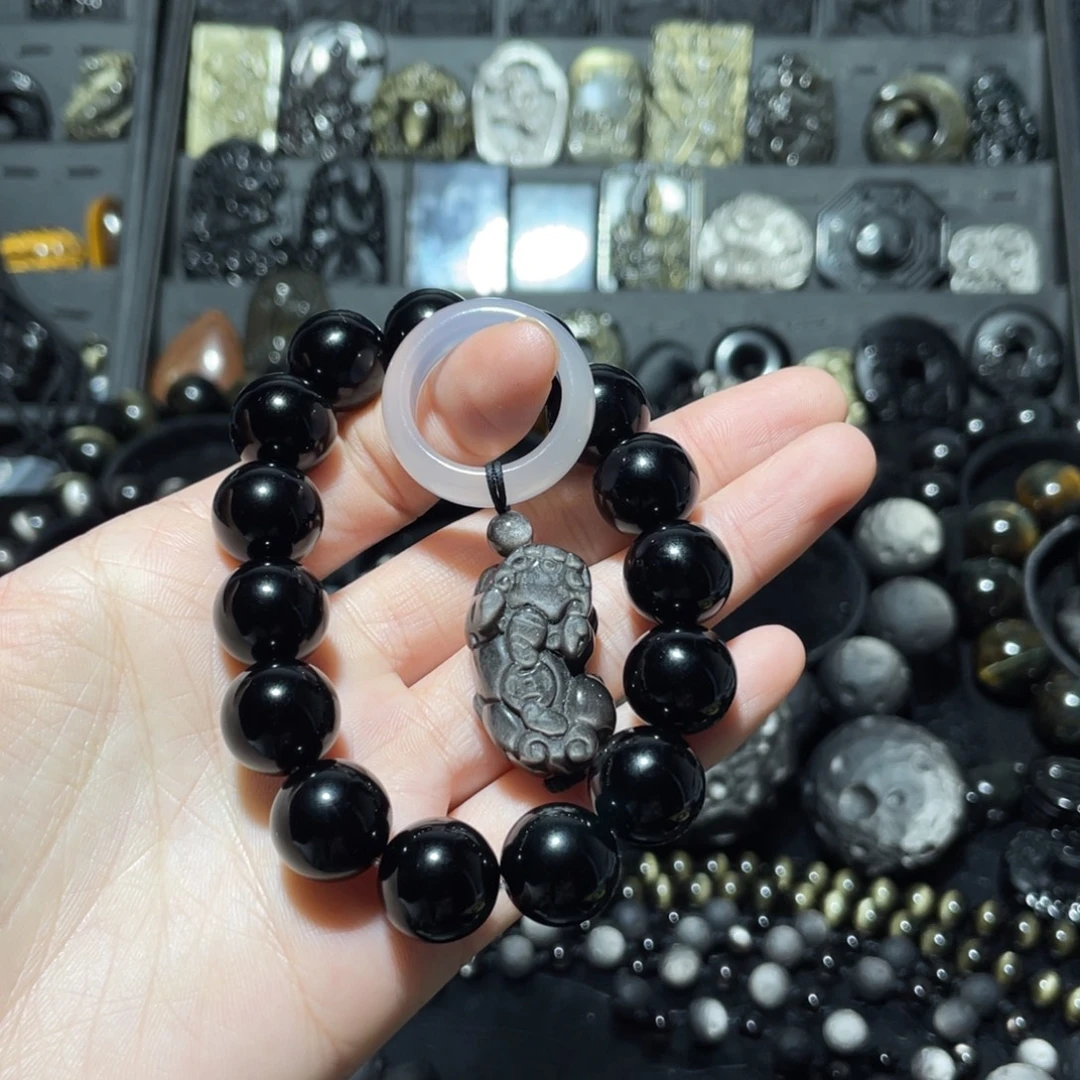 超***想黑曜岩未镶嵌珠宝奇石