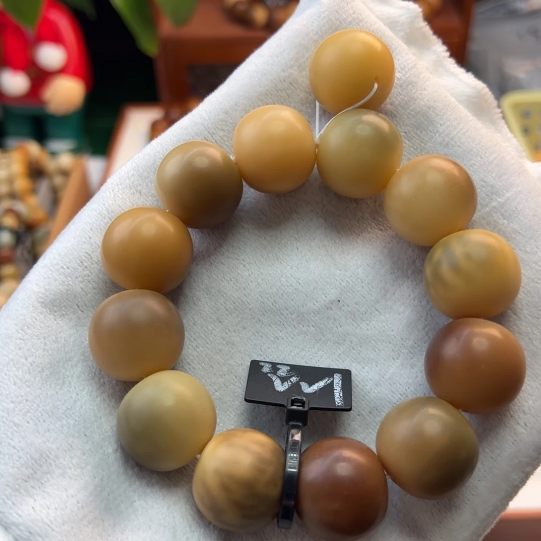 菩提根/象牙果手串卡22苹果干磨微微瑕