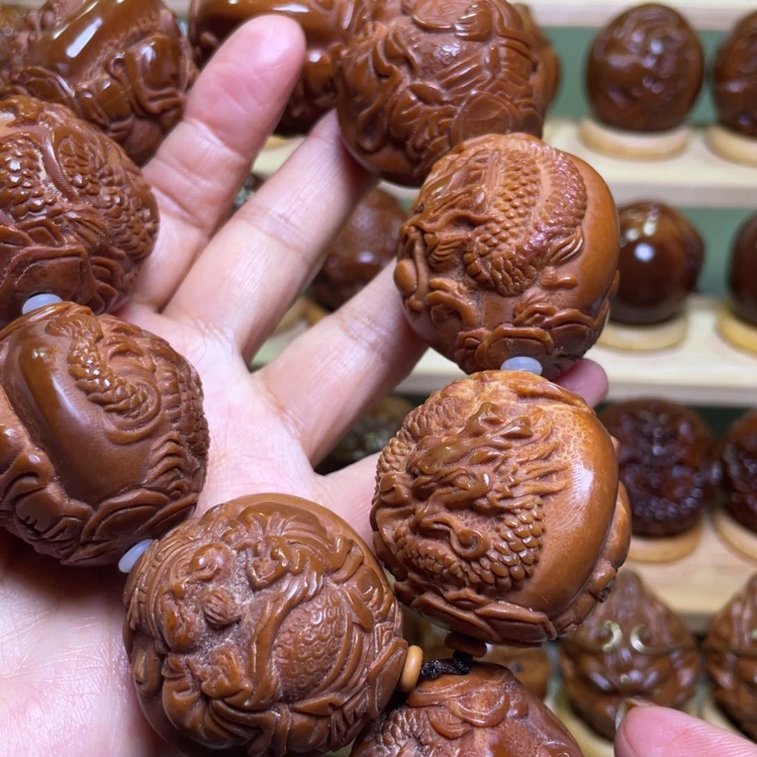 橄榄核手串/手链?****?龙财神手持
