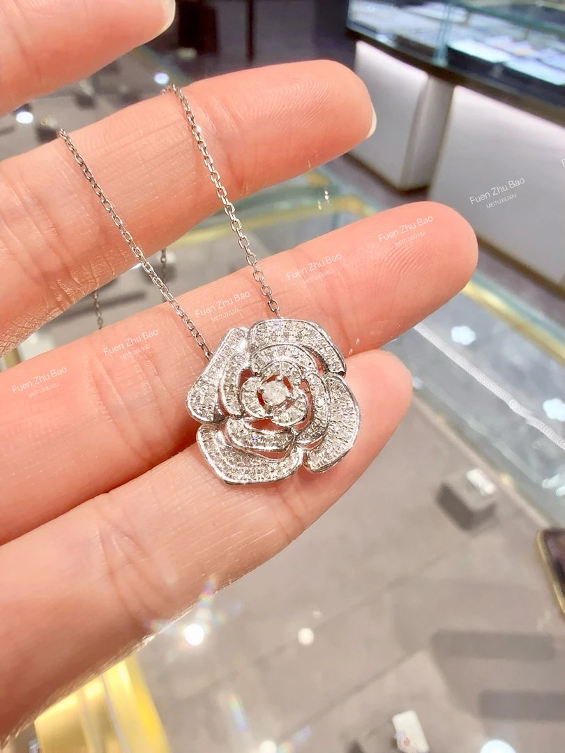 【富恩珠宝】0664重金A  山茶花项链S新ZSXL