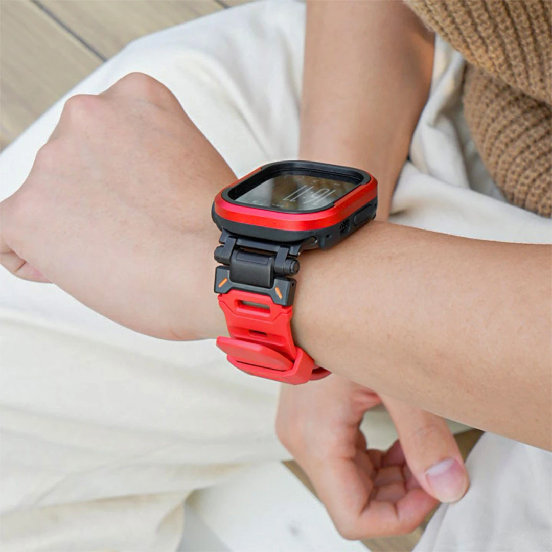 DEADPOOL BAND苹果表带表壳组合 applewatch氟橡胶表带钛金