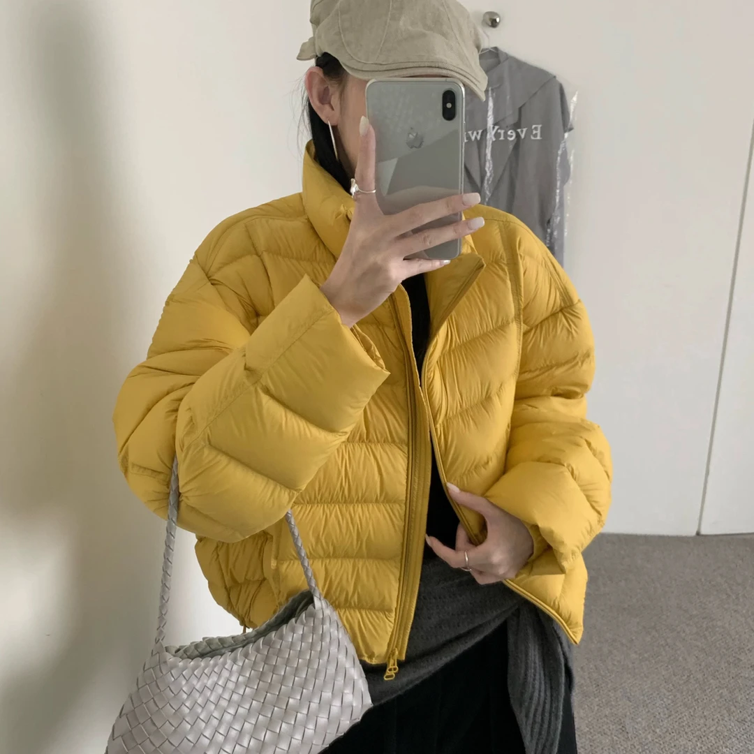 “可溯源”安心90绒排骨羽绒服女加厚立领保暖百搭宽松排骨外套女