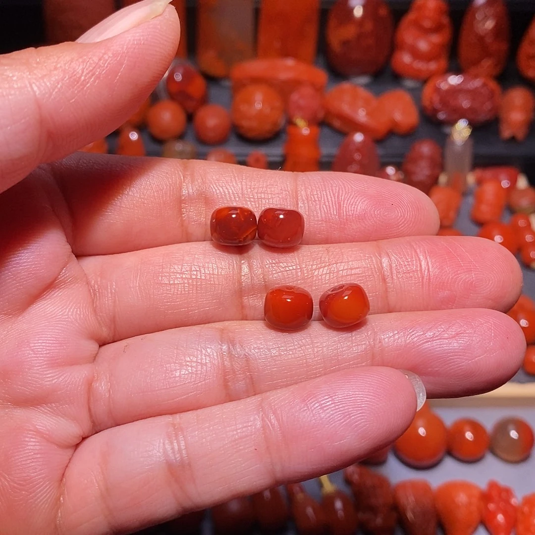 陌***川南红玛瑙未镶嵌火焰珠8