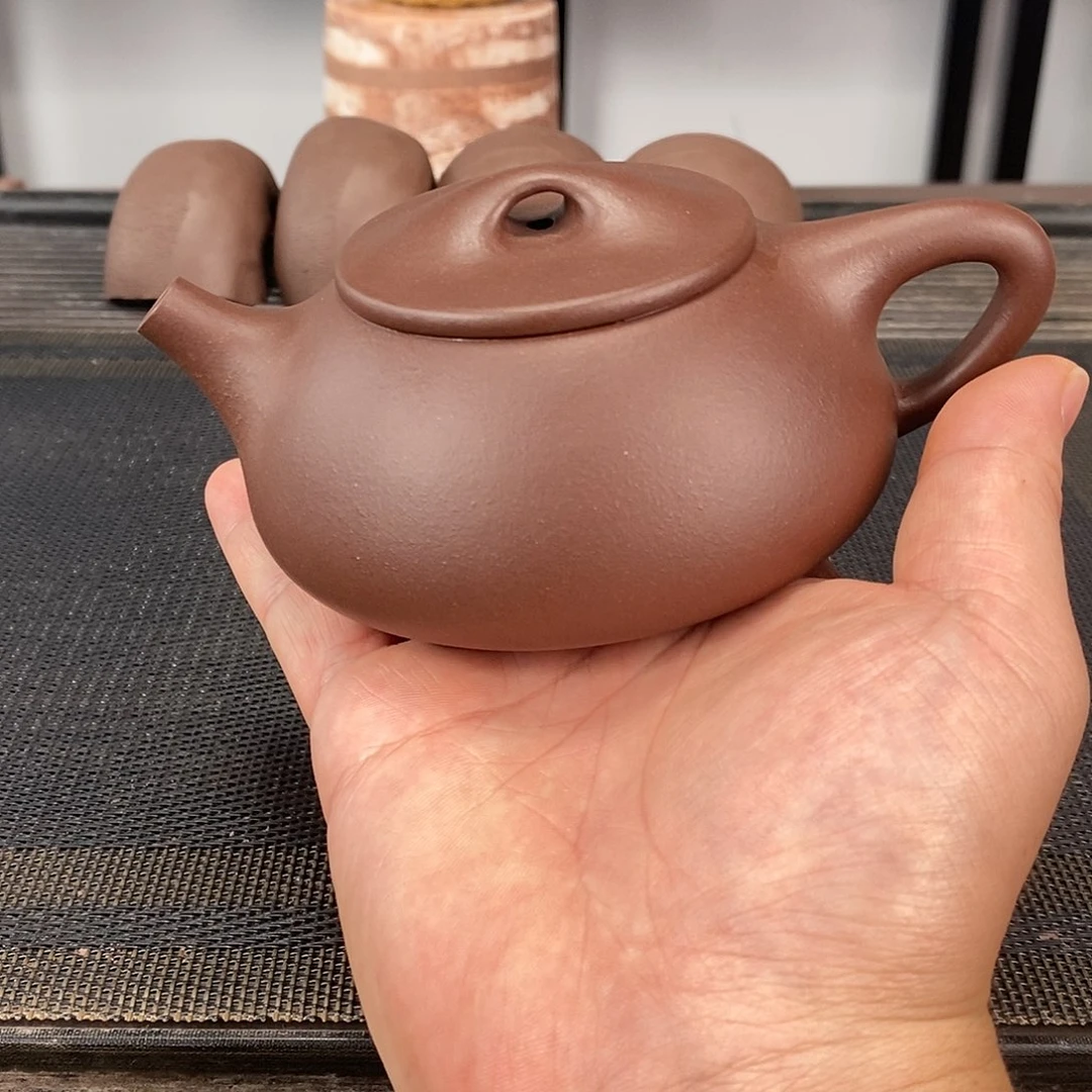茶壶紫砂紫泥石瓢容量250毫升