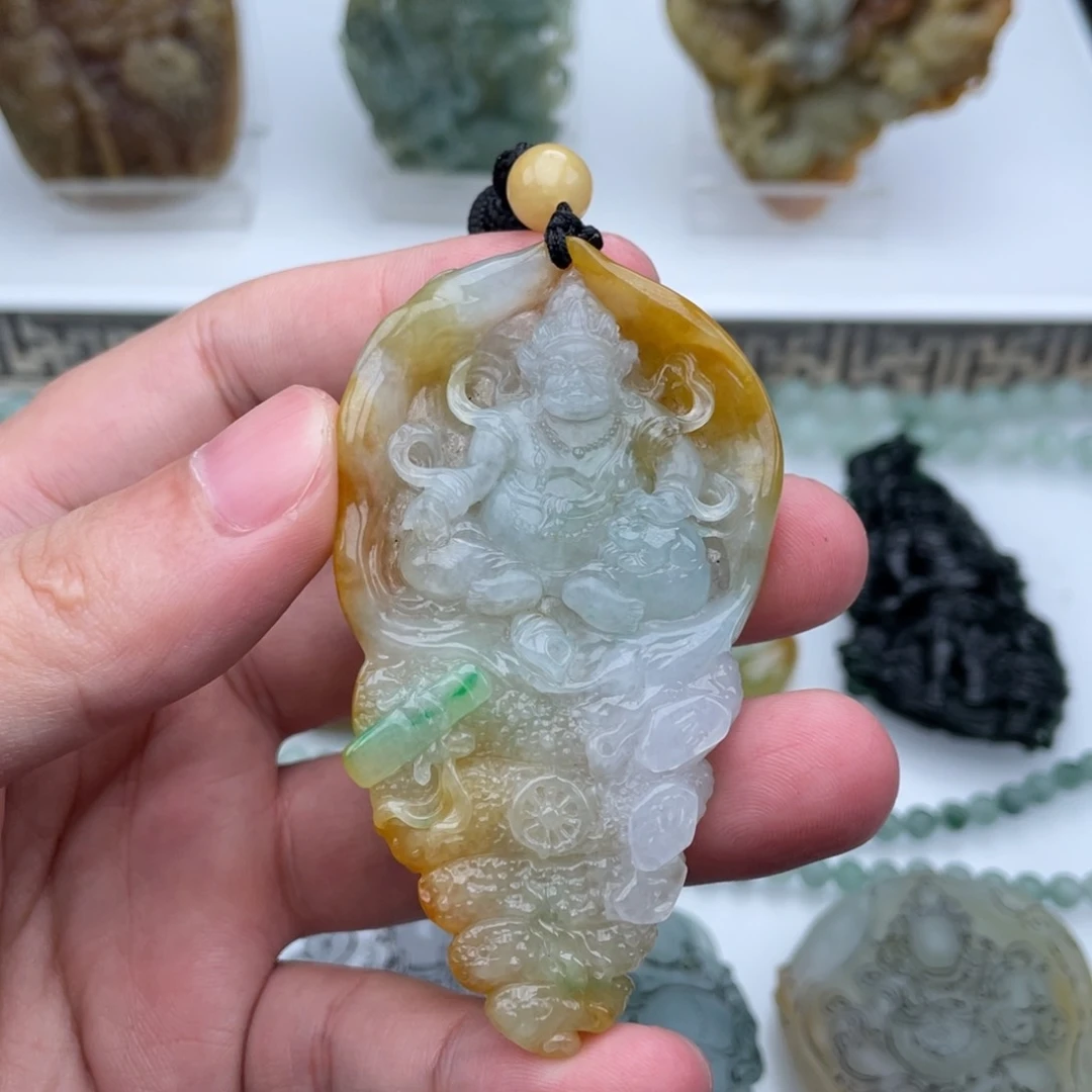 未镶嵌定制翡翠闽****）黄财神
