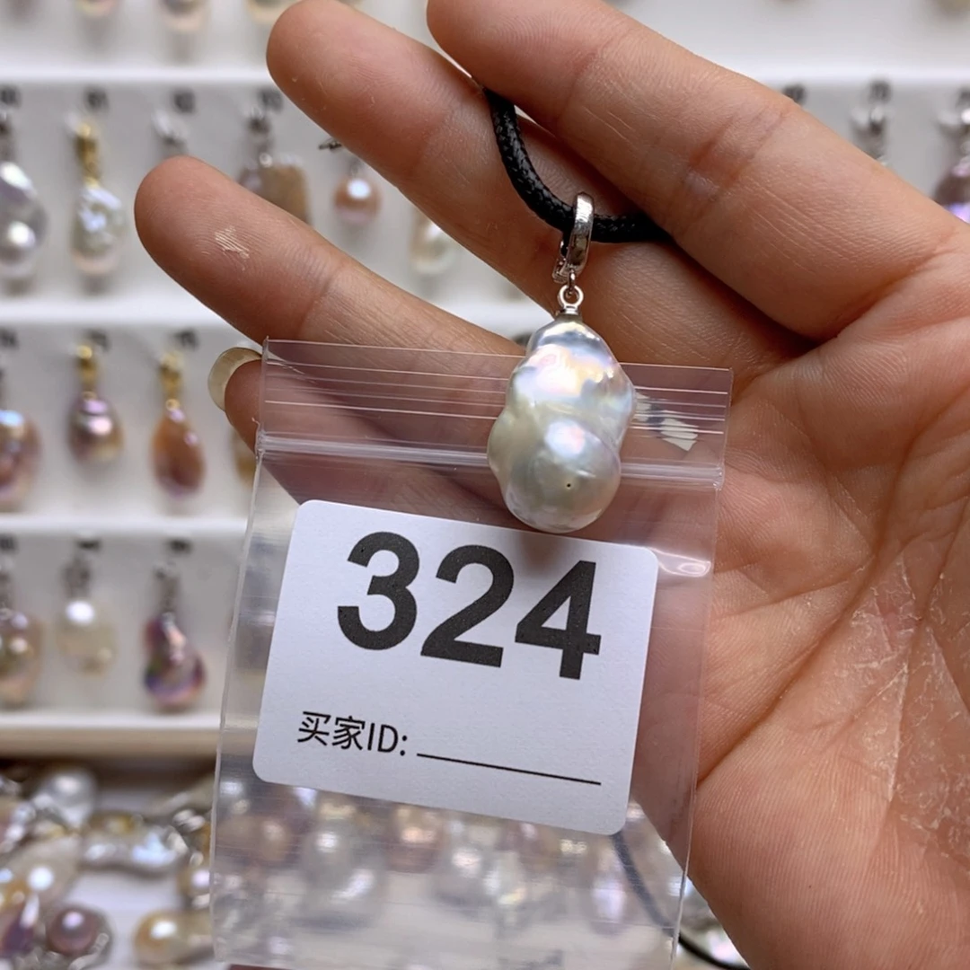 淡水珍珠颈饰银S925镶嵌324