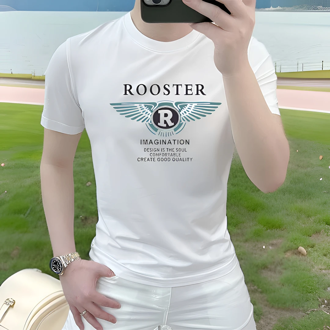 2025美式潮牌加大码爆款休闲高档男士短袖t恤夏季半袖纯棉上衣T恤