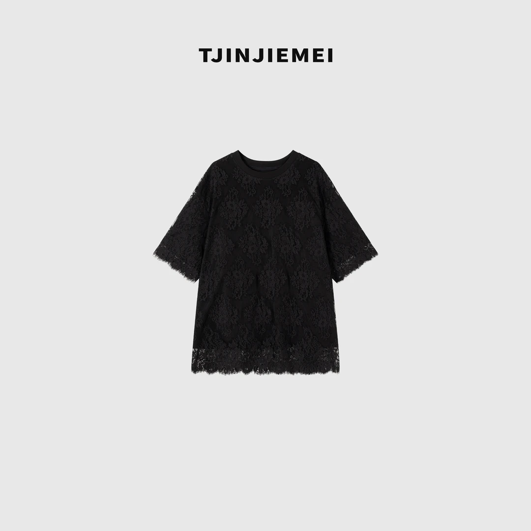 T井姐妹【贝蕾】设计感休闲显瘦百搭宽松减龄短袖TX2508-TJ487