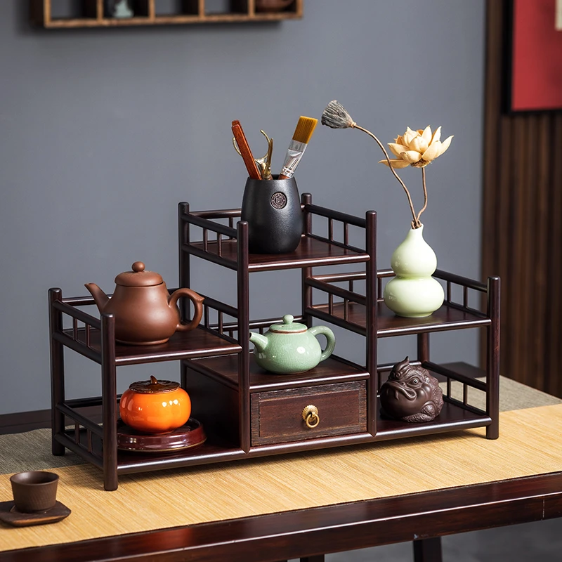 微瑕工厂尾货桌面博古架 介意勿拍NO退NO换 望山杯架带抽