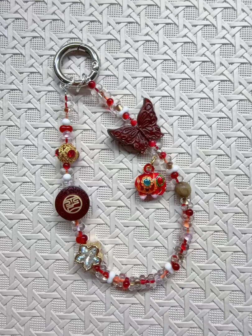 A059LALA原创进口米珠［吉祥如意］手机链