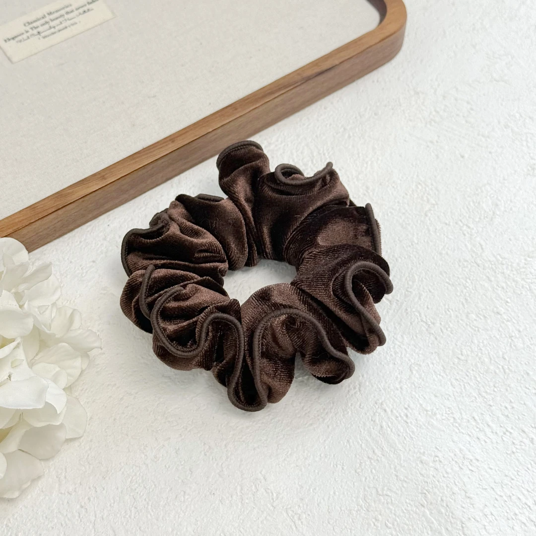 BAOSHATI/宝莎缇F-562复古丝绒百搭精致褶皱发圈