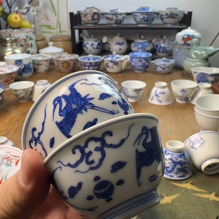 S****X青花瓷器杯子茶具