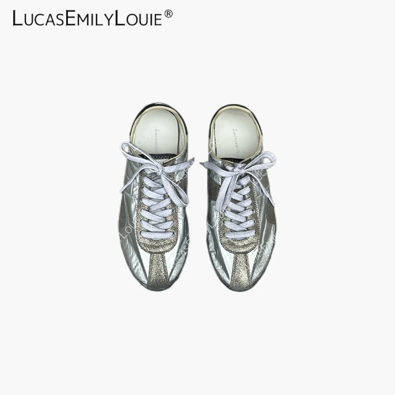 LUCASEMILYLOUIE欢姐0220美式复古牛皮牛绒拼接德训鞋250099