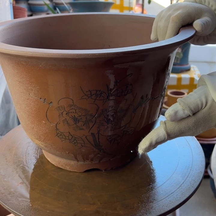 紫砂宜兴紫砂花盆007