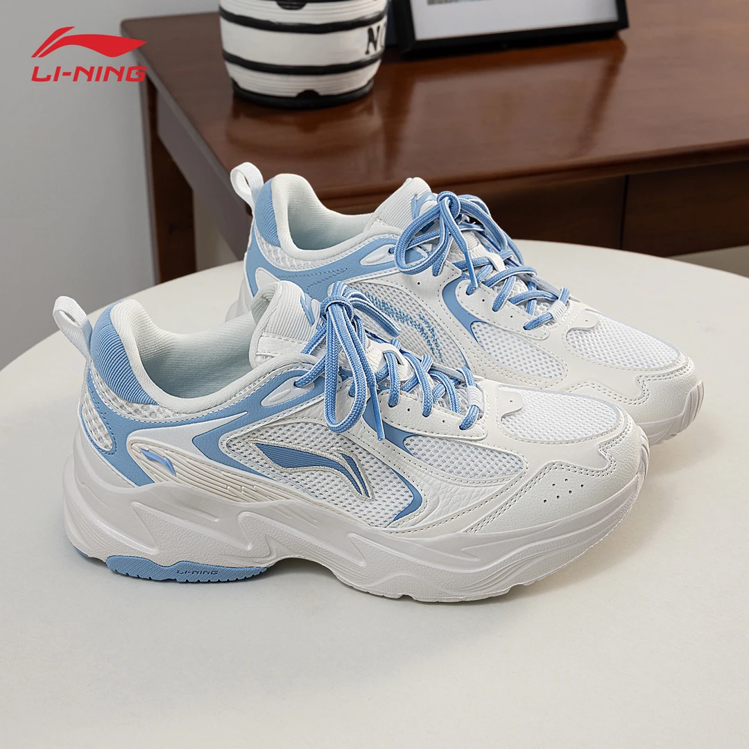 李宁老爹鞋女款鞋子2025春季低帮透气舒适厚底增高百搭时尚休闲鞋