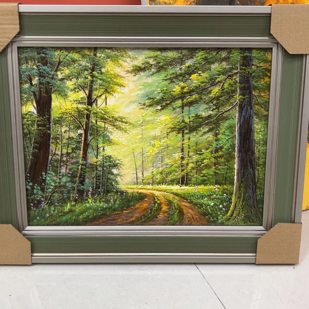 清***月手工手绘精品油画30+40厘米