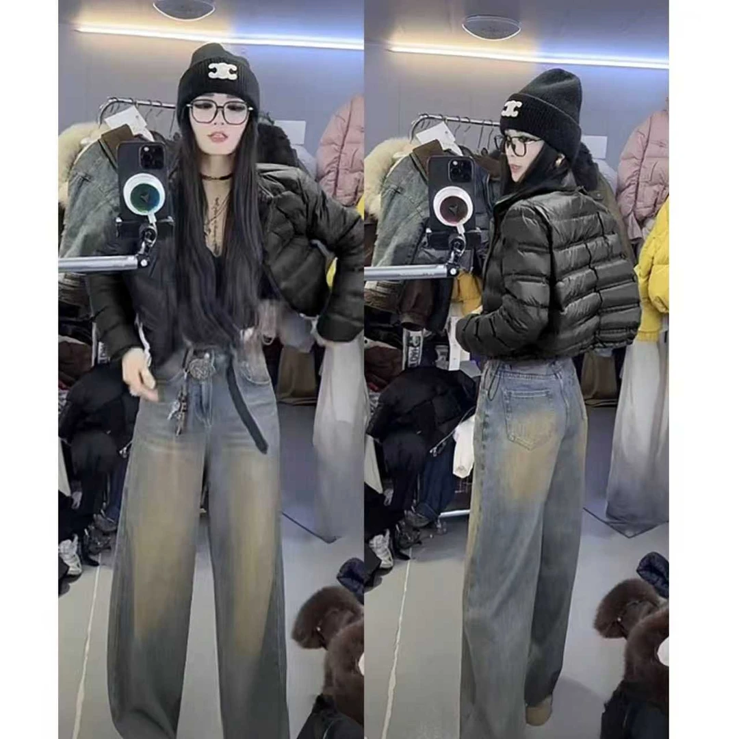 2025秋冬新款时尚气质宽松百搭休闲气质短款外套裤子两件套