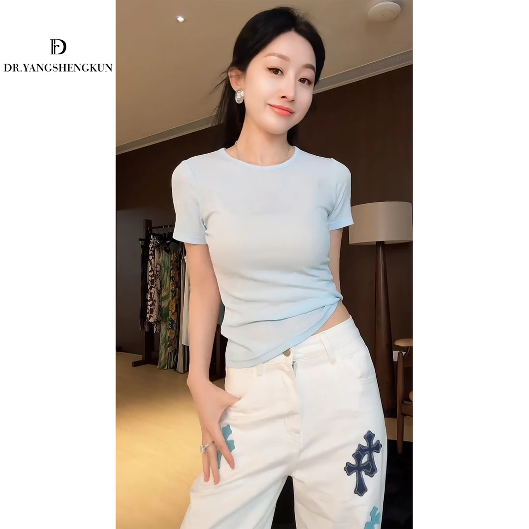 DR杨圣坤2025夏季女士新品alo修身显瘦时尚百搭短袖T恤L2552202