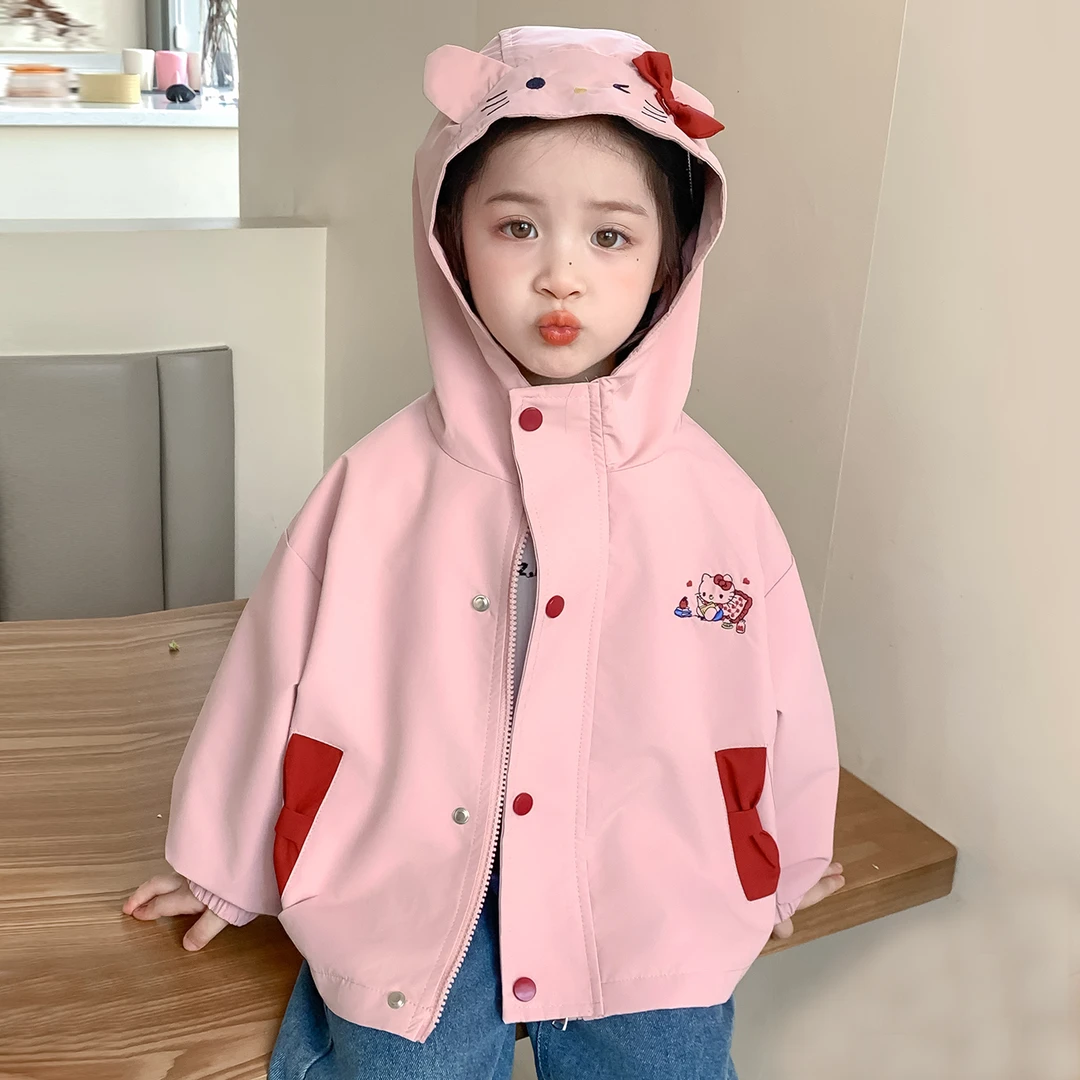 儿童装秋款长袖衣服连帽常规拉链B类秋季C类普通外套春装女童休闲