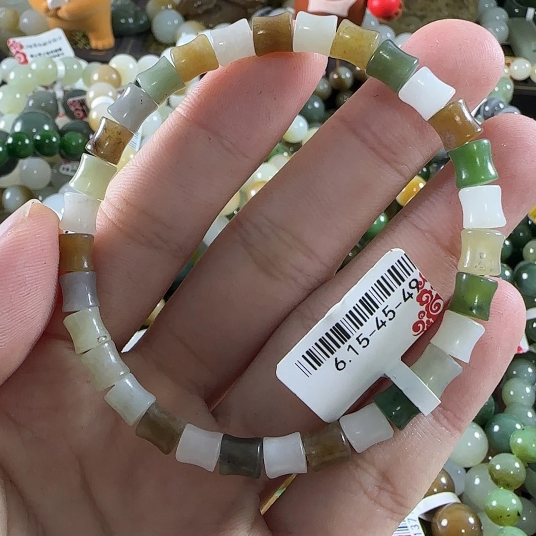 和田玉未镶嵌手链64