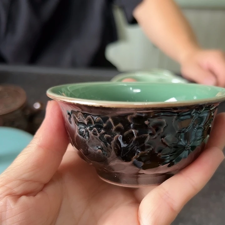 龙泉云间青瓷小米茶器