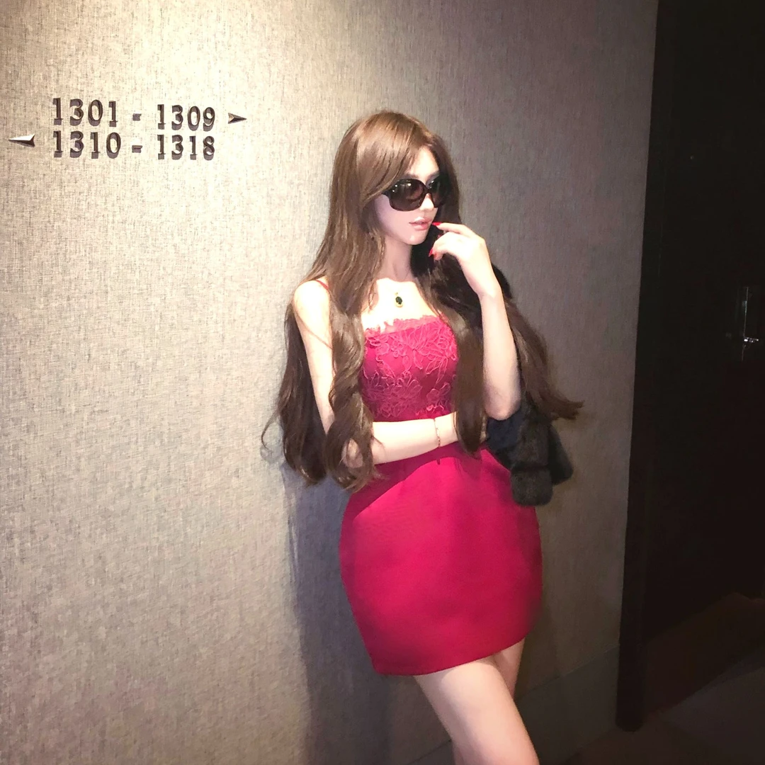 WW原创「迷人计划」蕾丝显瘦气质时尚性感修身网红小众设计感连衣裙