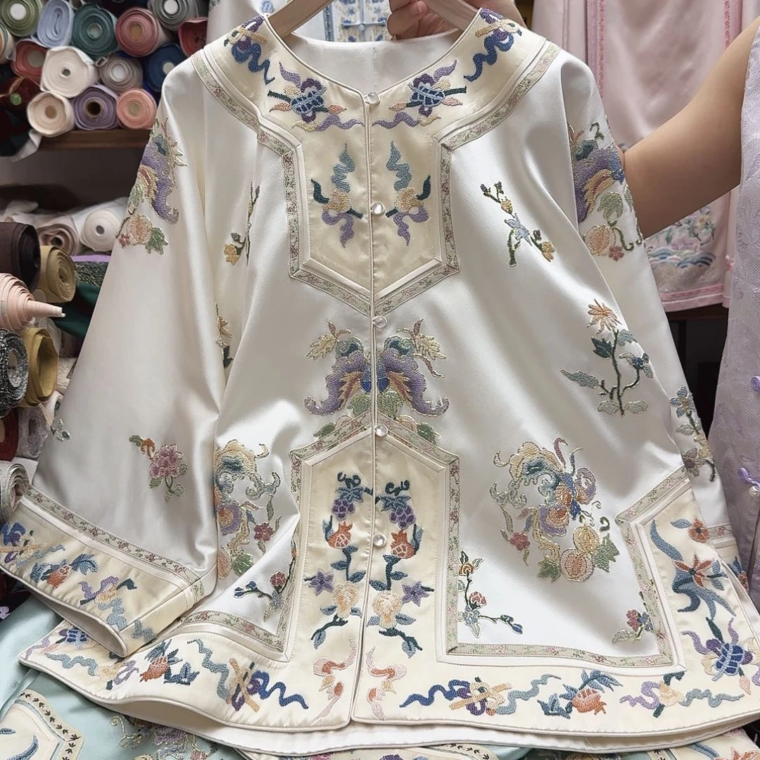 苏绣太太服8胸围116衣长64