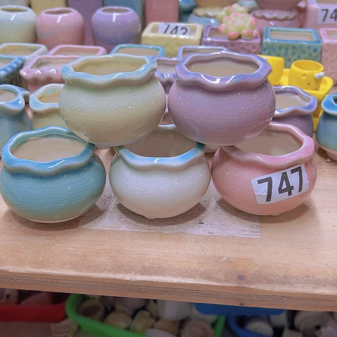 陶瓷花盆当场满12包邮