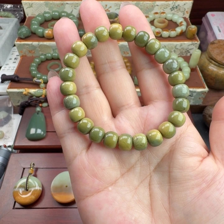 超***1未镶嵌手链岫岩河磨玉（透闪石质玉）