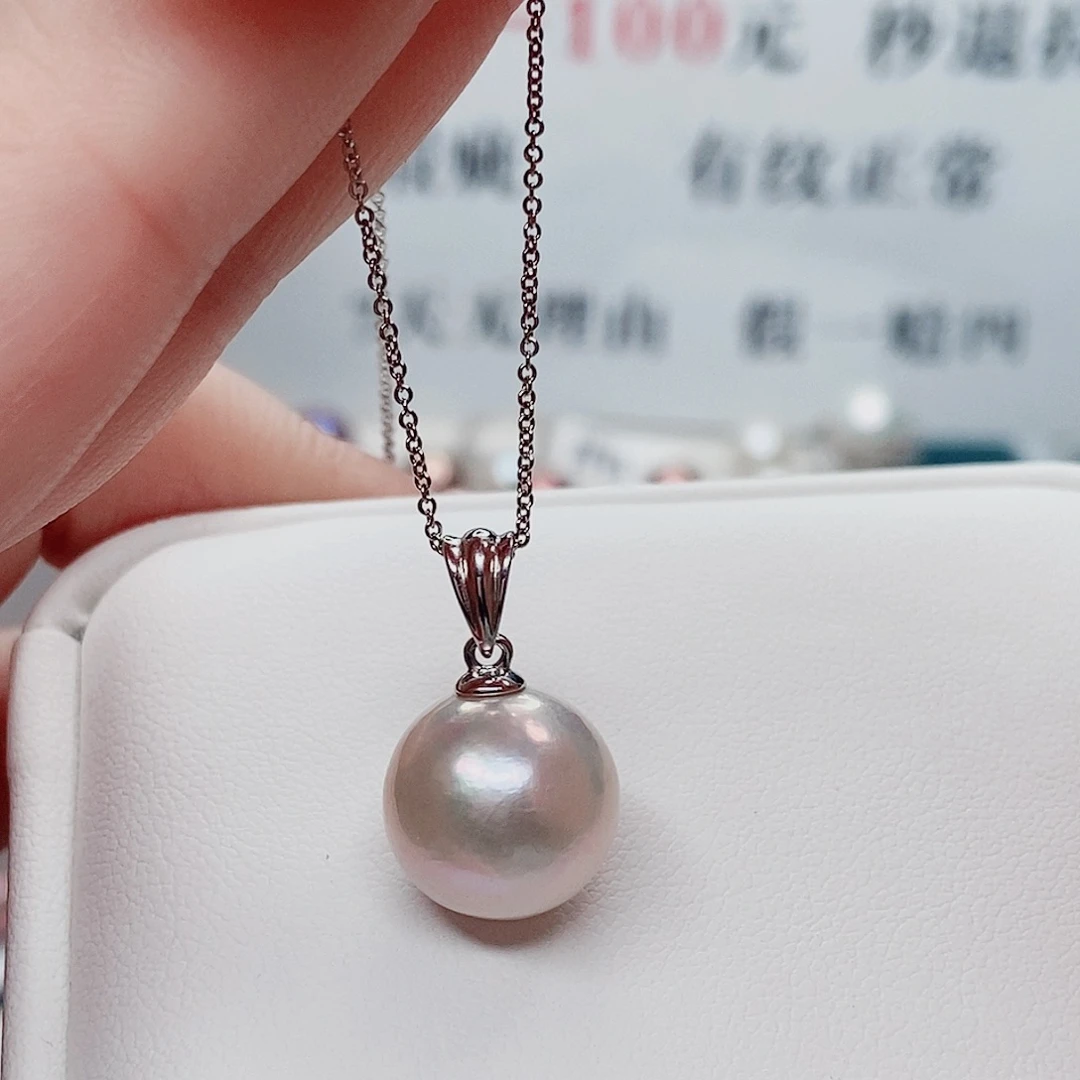 吊坠(不含链)银S925镶嵌淡水珍珠